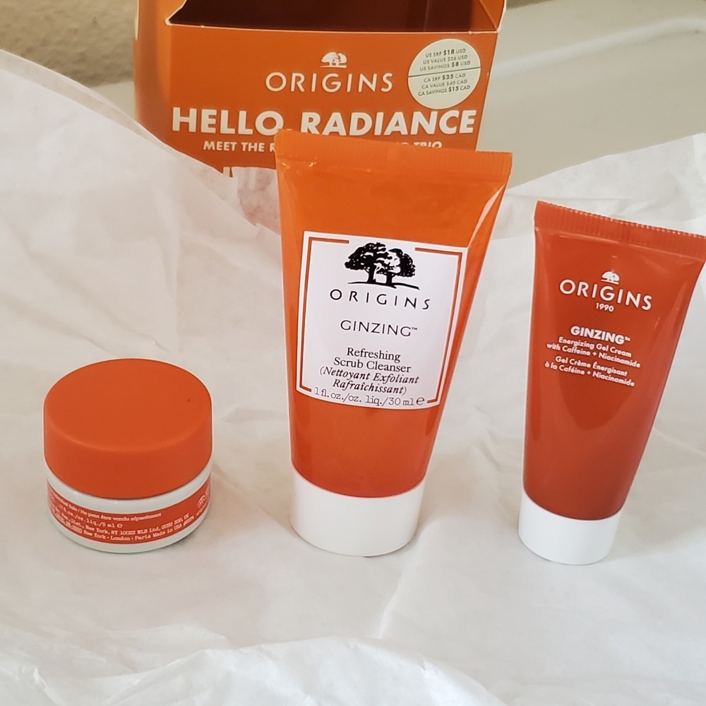 Origins GinZing Hello Radiance Boosting Trio Skincare Set Vitamin C Niacinamide - Picture 7 of 12